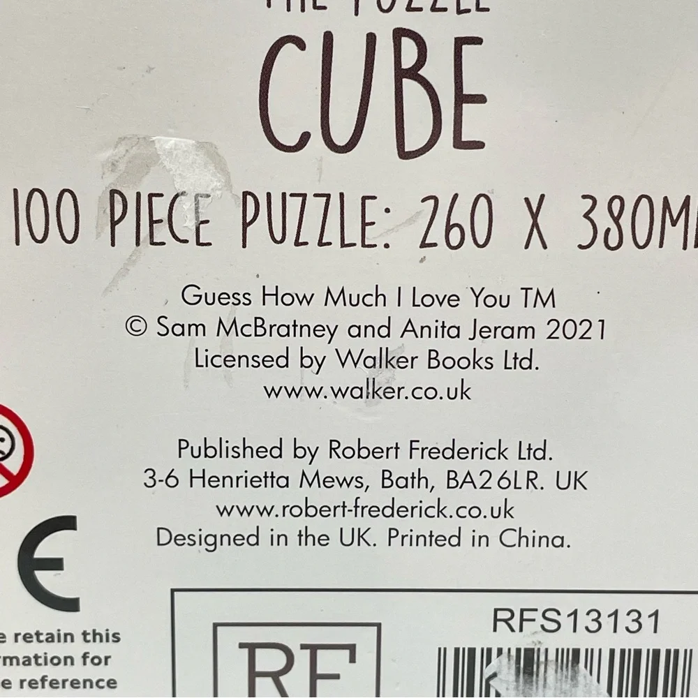 Puzzle Guess How Much I Love You Cube 100 Pieces 10x15 in